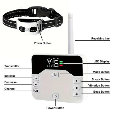 Innovative 2-in-1 Wireless Fence & Training Collar – Protect and Train Your Dog