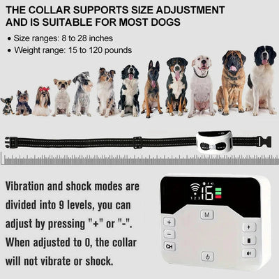 Innovative 2-in-1 Wireless Fence & Training Collar – Protect and Train Your Dog