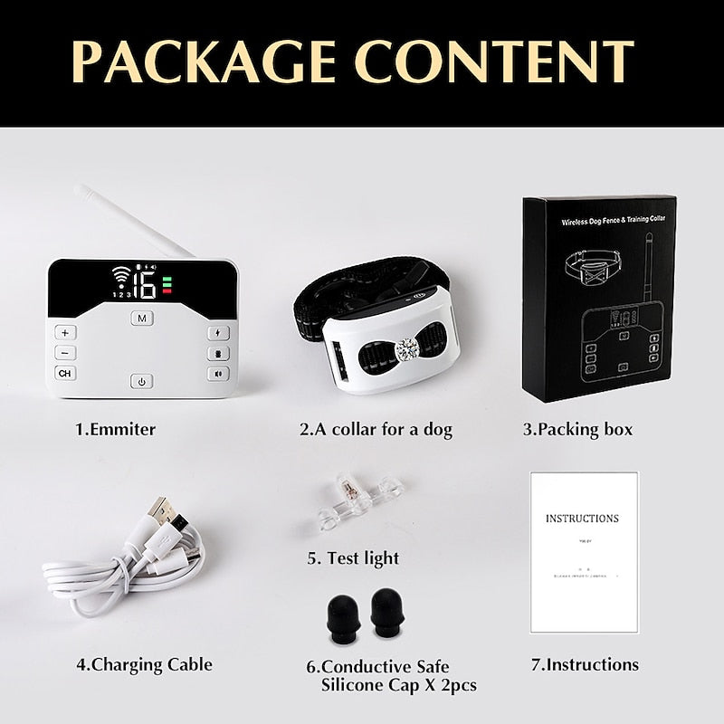 Innovative 2-in-1 Wireless Fence & Training Collar – Protect and Train Your Dog